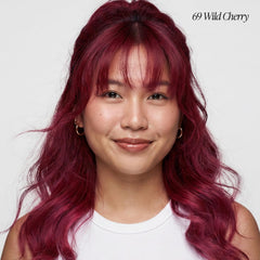 Adore Wild Cherry color swatches show rich red tones for precise shade choice.