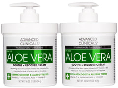 Advanced Clinicals Aloe Vera Lotion bottle image highlighting daily hydration for dry skin