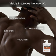 Advanced Clinicals Brightening Vitamin C Body Cream application demonstrates smooth, hydrated skin.