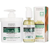 Advanced Clinicals collagen body oil bottle showing hydration for dry skin