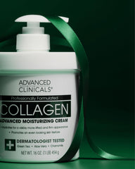 Advanced Clinicals collagen cream face moisturizer jar emphasizes multitasking face care