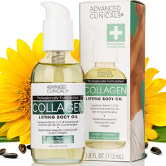 Advanced Clinicals collagen oil bottle pour for easy hydration