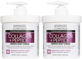 Advanced Clinicals Collagen Peptides Body Lotion 2-Pack front view for daily hydration