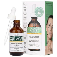 Advanced Clinicals Collagen Serum with hyaluronic acid enhances moisture retention.