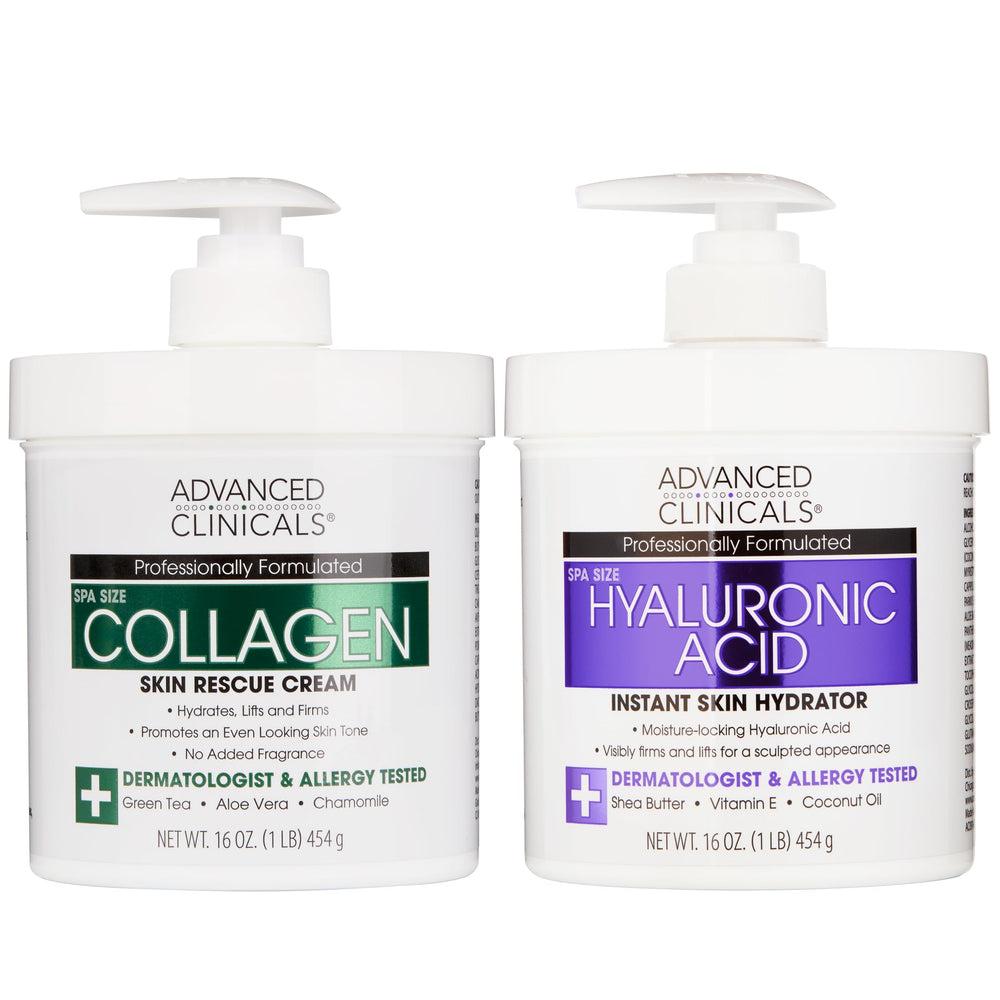 Advanced Clinicals Hyaluronic Acid Moisturizer bottle closeup for daily facial hydration.