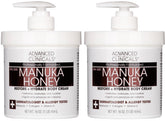 Advanced Clinicals Manuka Honey Body Cream bottle illustrates deep hydration for dry skin.