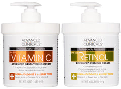 Advanced Clinicals retinol body cream close-up showing silky texture for smoother skin