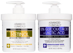 Advanced Clinicals retinol body cream moisturizes and smooths skin texture with a non-greasy finish