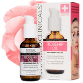 Advanced Clinicals Rosehip Oil bottle delivers deep hydration for a smoother, radiant complexion.