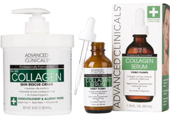Advanced Clinicals unscented collagen body cream jar delivers rich hydration for visibly firmer-looking skin