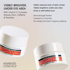 Advanced Clinicals Vitamin C + Caffeine Eye Balm under-eye application shows quick absorption.