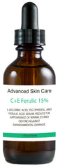 Advanced Skin Care CE Ferulic Serum packshot highlights vitamin C and ferulic acid ingredients for anti aging prep