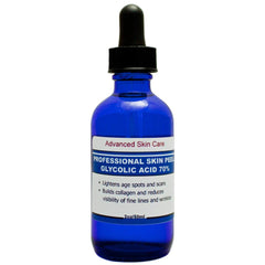 Advanced Skin Care Glycolic face peel 70% close-up highlighting at-home exfoliation benefits.