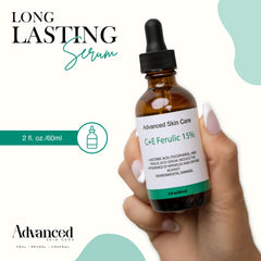 Advanced Skin Care serum dispensing pump for easy daily application.