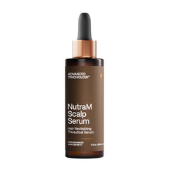 Advanced Trichology NutraM Serum bottle for daily scalp nourishment.