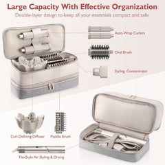 Adworte double-layer organizer with two-way zipper keeps tools secure during travel.