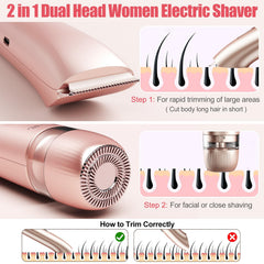 Aedicce bikini trimmer round shaver head for a close finish on delicate areas.