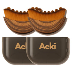 Aeki Brush lymphatic massage action delivers refreshed skin and reduced puffiness.