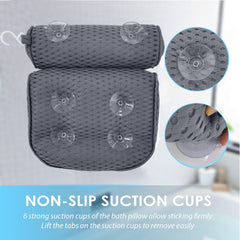 AEROiVi Bath Pillow suction cups non-slip design keeps the head stable.