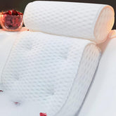AEROiVi luxury bath pillow with spacer mesh shows breathable, quick-drying comfort.