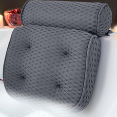 AEROiVi Luxury Bath Pillow tub headrest provides neck support for a comfortable soak.