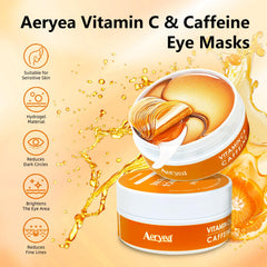 Aeryea under-eye patches being applied under-eye area for brightening and puffiness reduction.