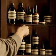 Aesop Amazing Face Cleanser label detail notes Mandarin Rind and essential oils