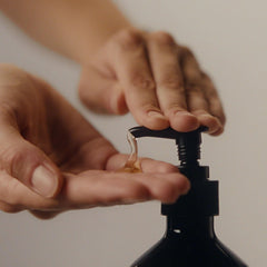 Aesop Resurrection hand wash foaming lather emphasizing light cleanse and aroma.