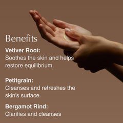 Aesop Reverence Hand Wash pump visible, delivering gentle exfoliation and purified skin.