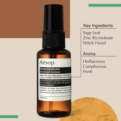 Aesop Sage Leaf ingredient highlight used in the deodorant for natural scent