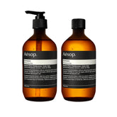 Aesop Shampoo fragrance closeup shows citrus-woody notes for a refreshing ritual.