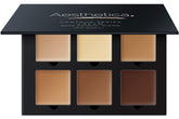 Aesthetica Cosmetics Cream Contour Kit palette shows six blendable creams for sculpted definition