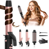 AFANSO automatic rotating curling iron set, 1-inch barrel close-up, quick curls with even heat