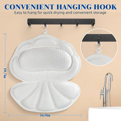 Afitton Bath Pillow 4D air mesh fabric keeps skin cool and dries fast