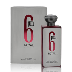 AFLUXE 6PM Royal bottle shows sleek design for lasting fragrance.