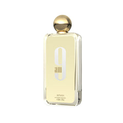 Afnan 9 AM EDP citrus heart close-up demonstrates lavender and orange blossom harmony.