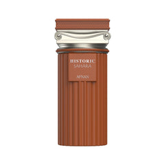 Afnan Historic Sahara bottle close-up, highlighting warm spicy top notes for evening wear
