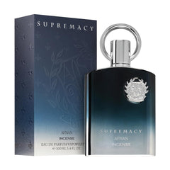 Afnan Supremacy base notes blend leather and oud for a sophisticated finish