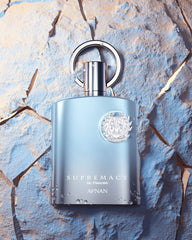 Afnan Supremacy In Heaven bottle side view, sleek lines for versatile occasions