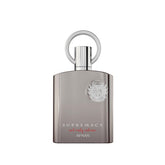 Afnan Supremacy Not Only Intense bottle closeup, long-lasting masculine fragrance for evening wear.