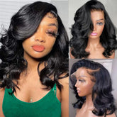 Afribye body wave 13x6 hd lace-front wig front view with natural part