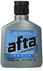 Afta aftershave skin conditioner fresh 3oz bottle in pack of 4 for post-shave moisture.