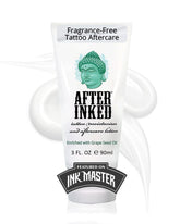After Inked Tattoo Aftercare Lotion tube delivers hydrating inked-skin care.
