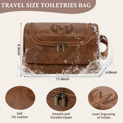 Aganmi waterproof PU leather exterior in light brown for travel durability