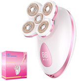 Agdiffuserhg electric razor for women in pink, compact 5-in-1 for leg use