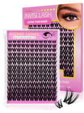 AGGRAD Flora Lash Clusters closeup shows ultra-thin 0.03mm band for natural separation and ease of wear.