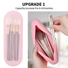 AGIKET travel makeup bag open shows spacious interior for brushes and essentials