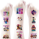 AGOODTO Kpop Demon tattoos pack front with 40 kid-friendly designs.