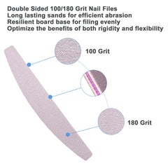 AhaTopia 180-grit side smooths natural nails.