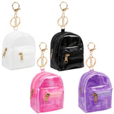 AIBFRID mini backpack keychain in black offers compact daily storage for essentials.